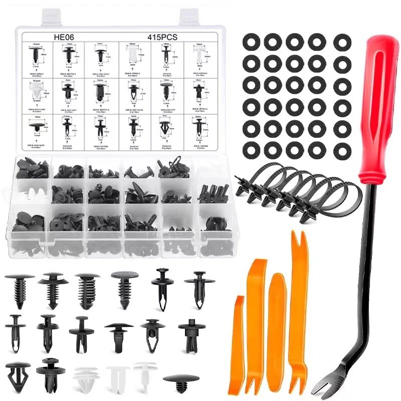 415 PiecesCar ClipsFastenersScrewsBumpersInteriorsAutomotive PlasticsMixed General Purpose Plastics