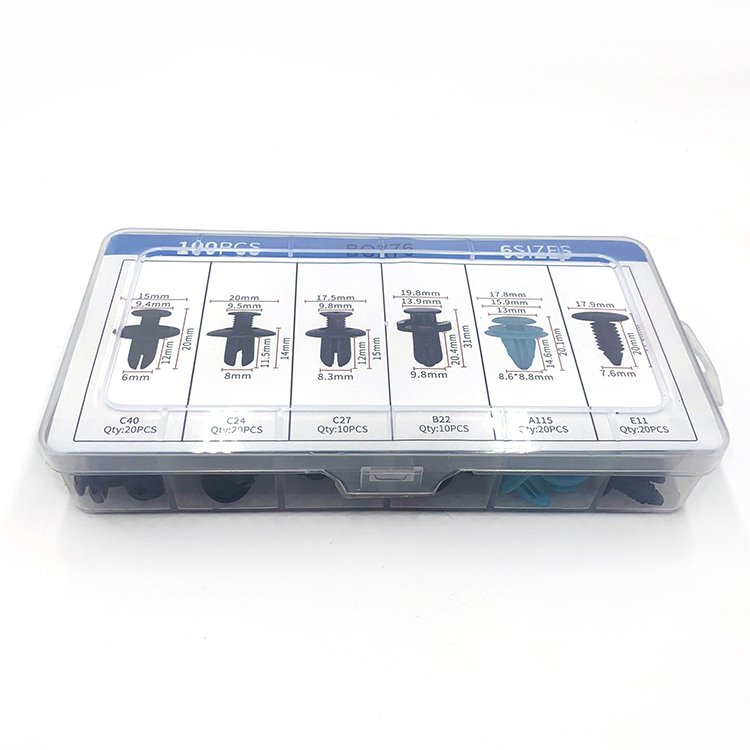 High Quality Most Popular Plastic Fastener and Clips 100Pcs/Box Cars Plastic Clips Fastener Auto Clips and Plastic Fasteners