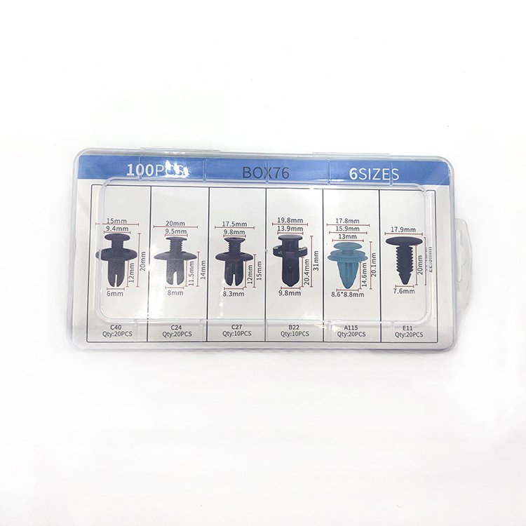 High Quality Most Popular Plastic Fastener and Clips 100Pcs/Box Cars Plastic Clips Fastener Auto Clips and Plastic Fasteners