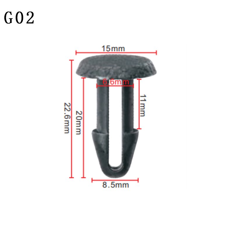 G02 Auto Car Interior Sealing Strip Nail Limit Buckle Plastic Nylon Clip