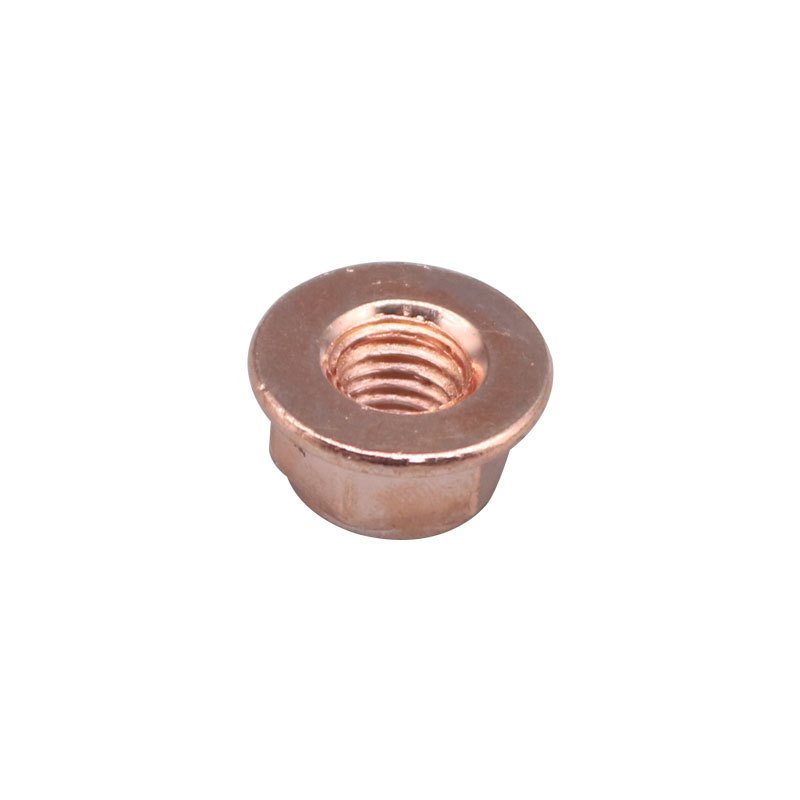 M8 Exhaust Manifold Hex Nuts Copper Plated Hex Self Locking Nut With Flange For BMW MERCEDES-BENZ A1201420072