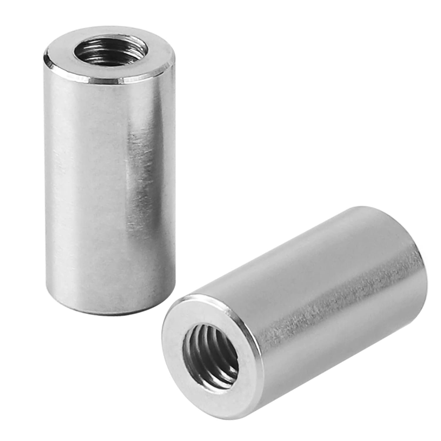 Female Thread Coupling Nut Round Connector Nuts Carbon Steel Coupling Nut Kit for Home Decoration Machinery Maintenance