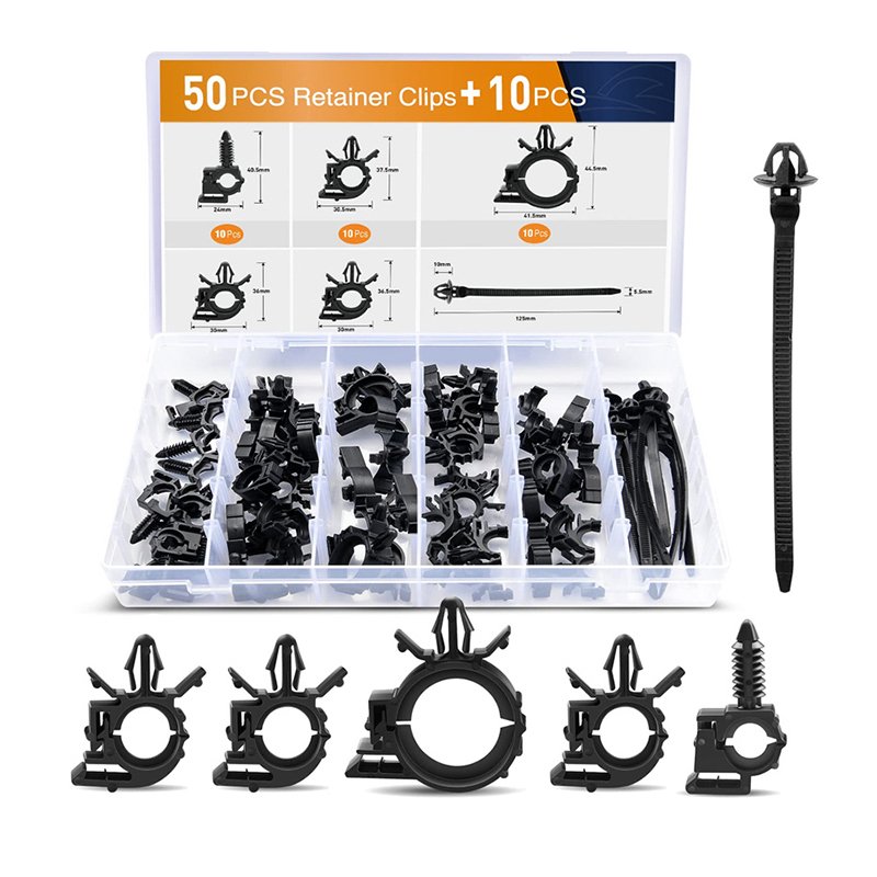 Car Universal 6 Different Sizes Wire Loom Routing Assortment Wiring Harness Clip