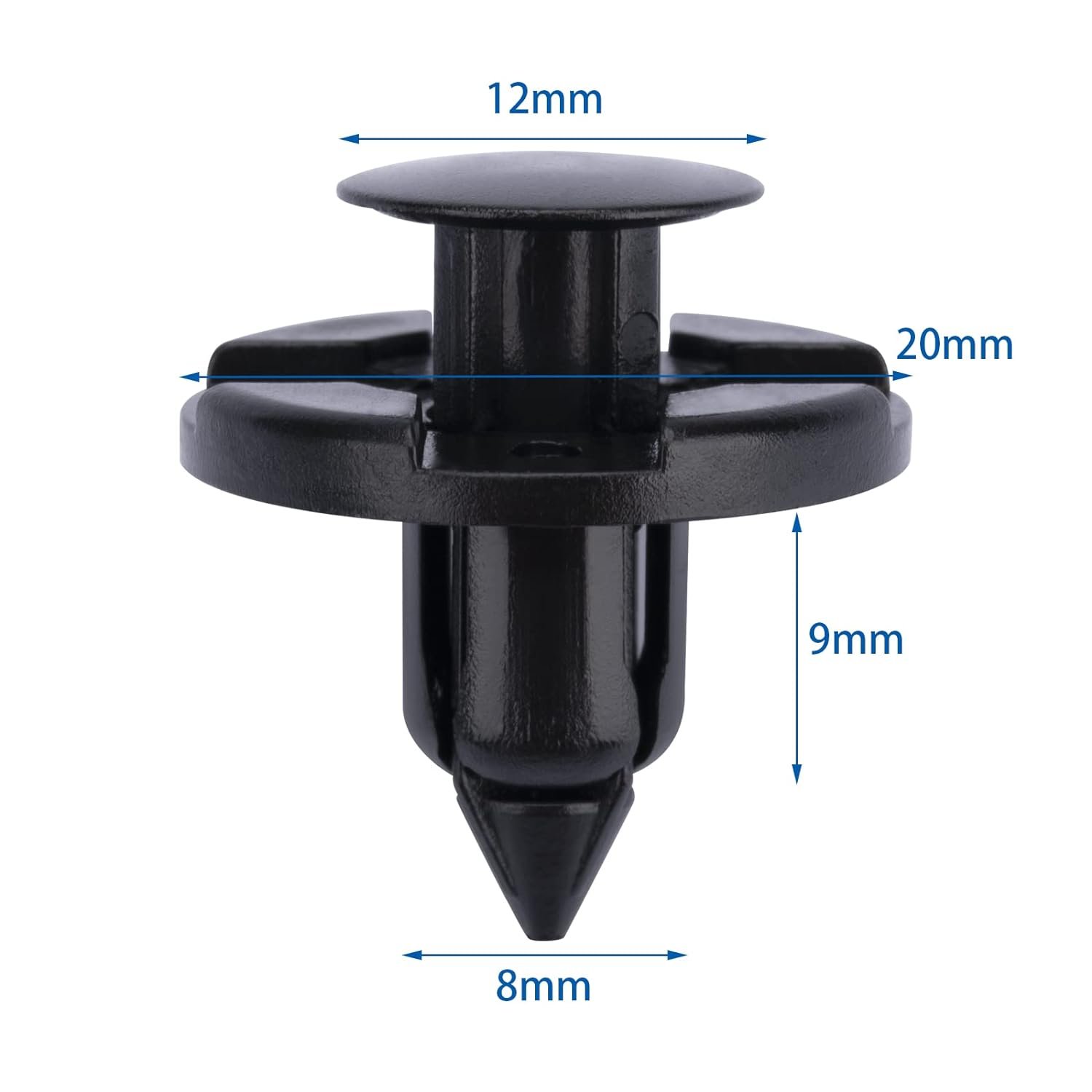 Fender Trim Panel Bumper Shield Retainer Fastener Nylon Replaces Nissan OEM 01553-09321 Compatible With MR328954