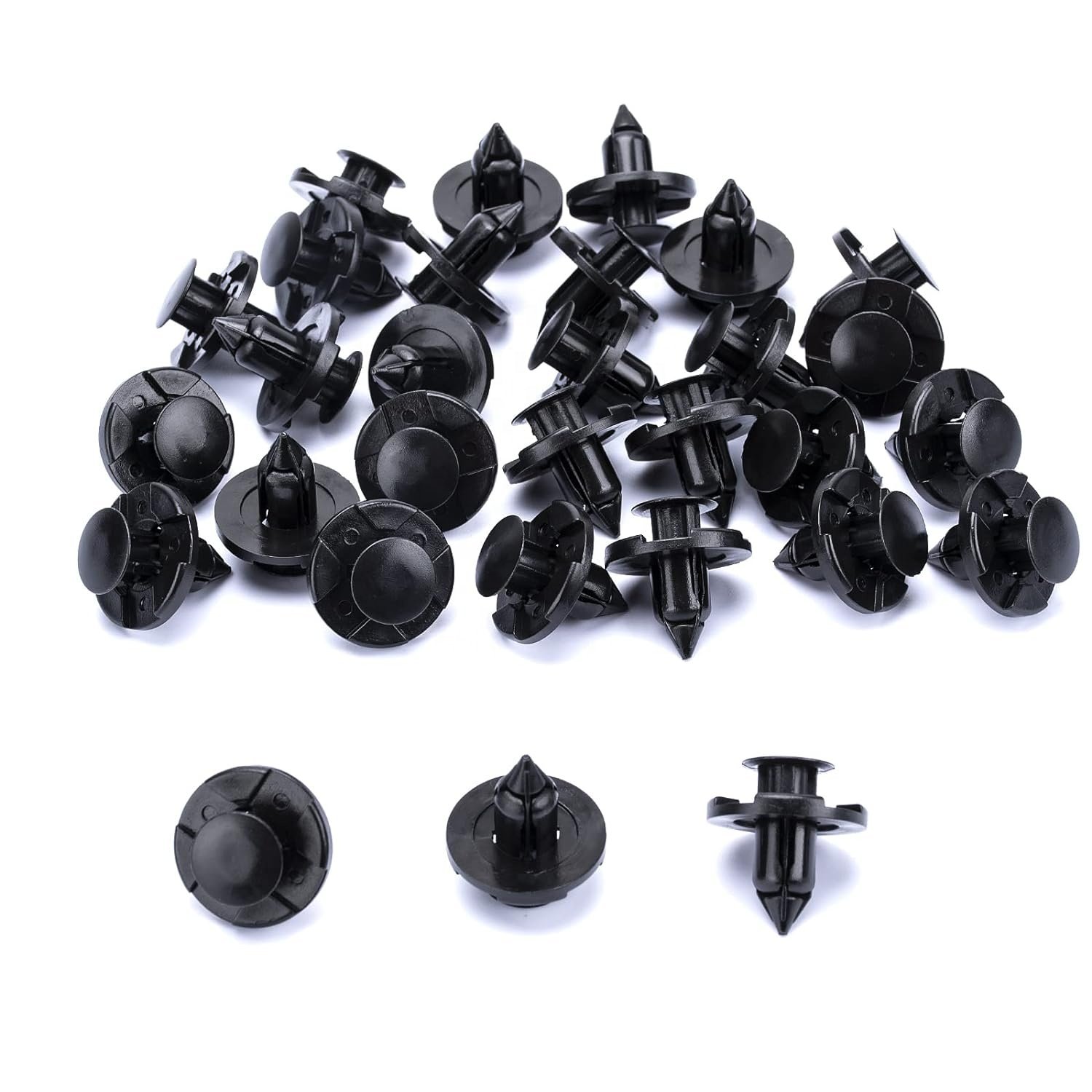 Fender Trim Panel Bumper Shield Retainer Fastener Nylon Replaces Nissan OEM 01553-09321 Compatible With MR328954