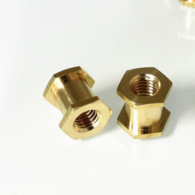 Factory Custom Copper Brass Fastener M2 - M30 Hex Brass Nut CNC Auto Motorcycle Parts