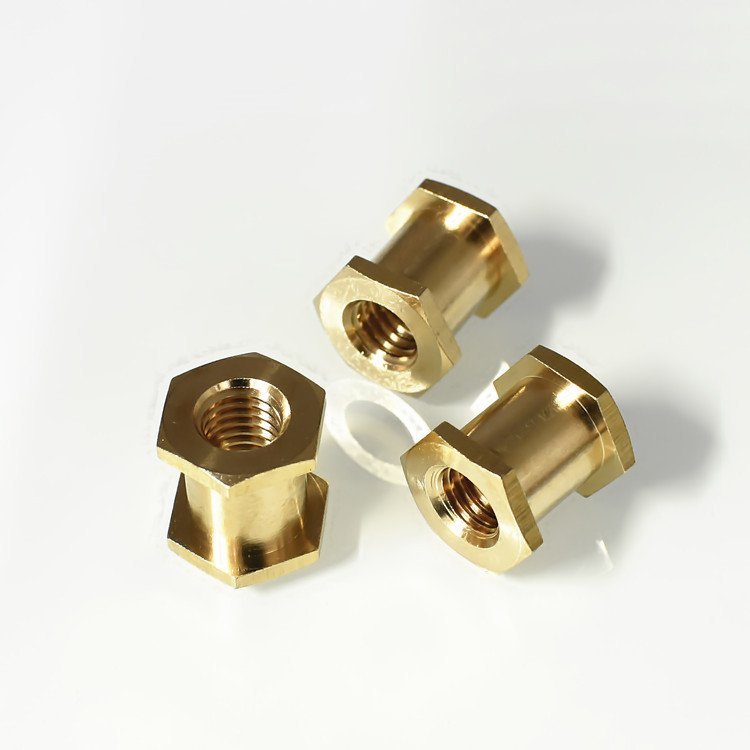 Factory Custom Copper Brass Fastener M2 - M30 Hex Brass Nut CNC Auto Motorcycle Parts