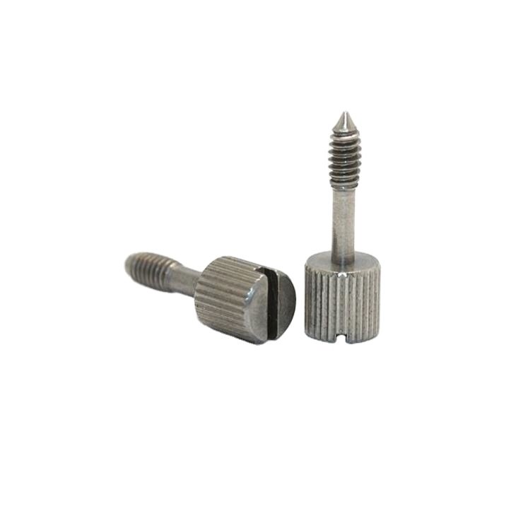 Small Long Metric Threaded Captive Knurled Head Thumb Screw Bolts Brass Aluminum Stainless Steel Shoulder Black Flat Thumb Screw