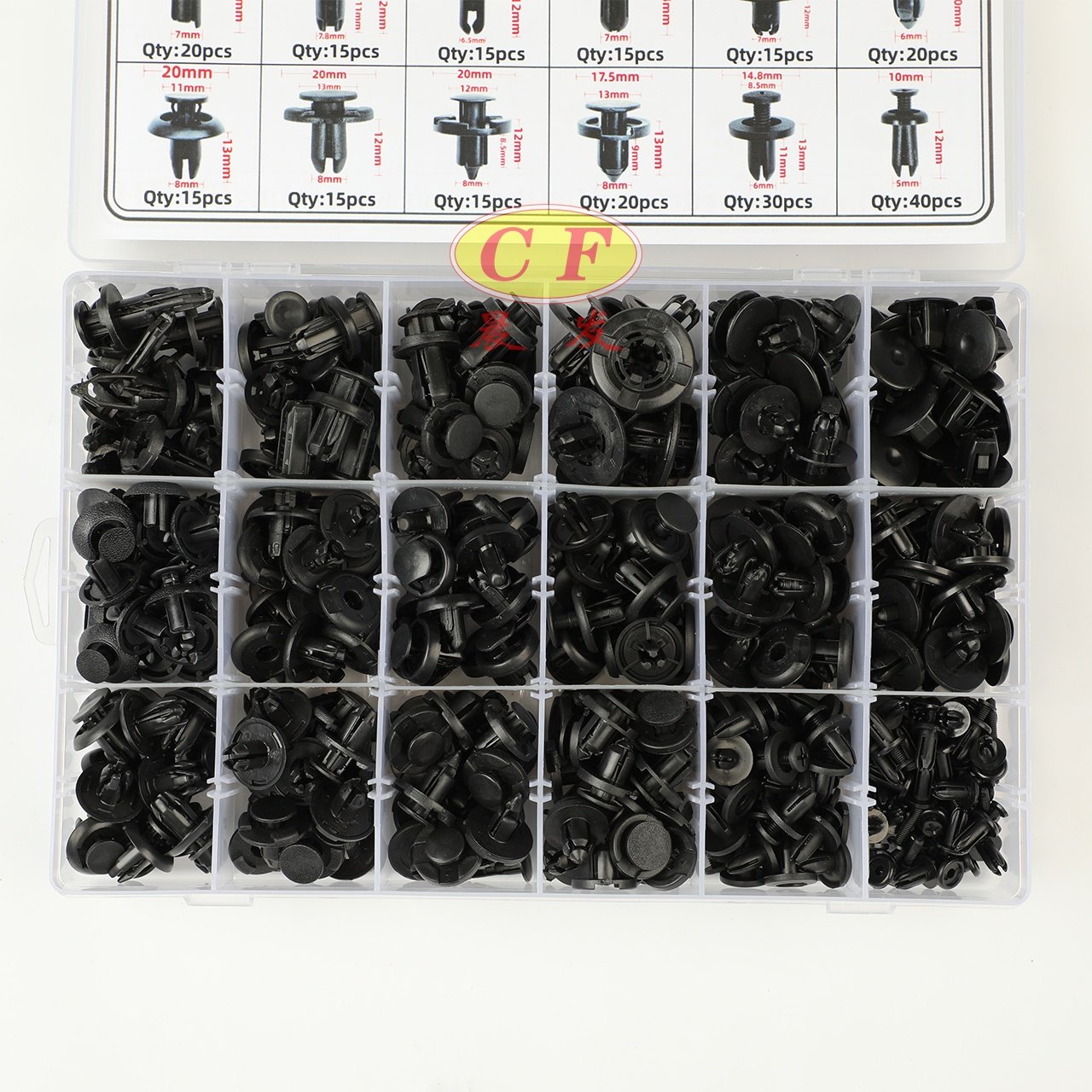 308PCS automobile universal automatic push retainer clip automobile classification plastic fastener clip bumper fastener