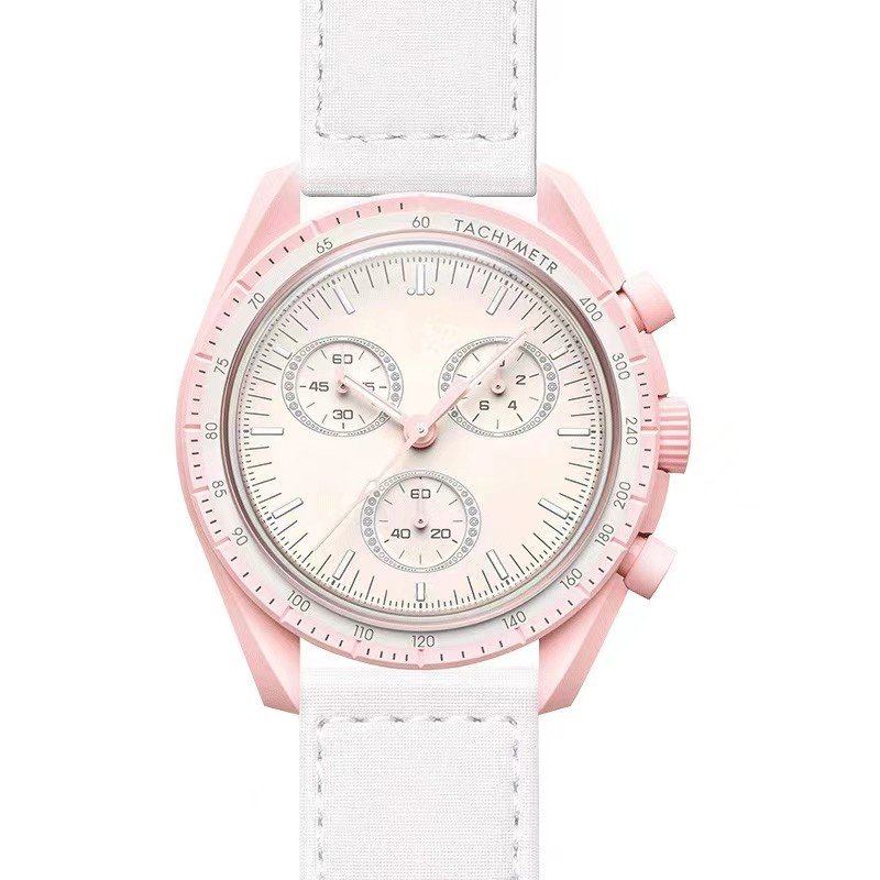 Biomimetic Ceramics Gold Hook and Loop Watch Band Fitron Japan Quartz Dress and Business Style for Mercury Omgas Swatchs