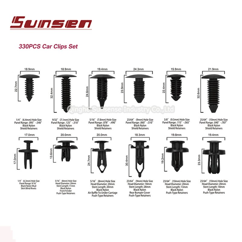 630 Plastic Car Door Panel Trim Clips Kit+4 Different Size Auto Trim Removal Tools +10 Cable Ties +1 Fastener Remover 645pcs set