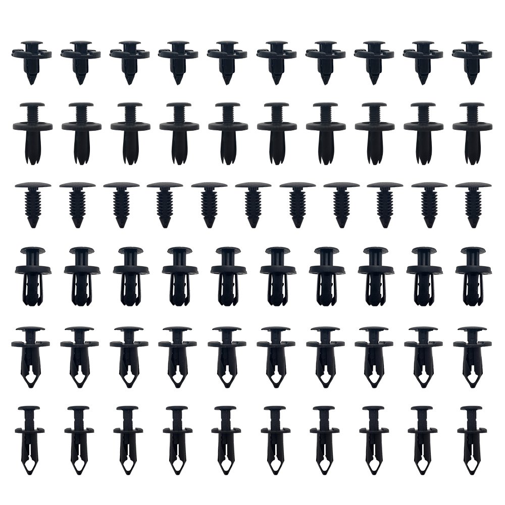 100PCS Mixed car Auto Fastener Clip Body Push Retainer car clips Plastic rivet Bumper Door Trim Panel Fastener Kit