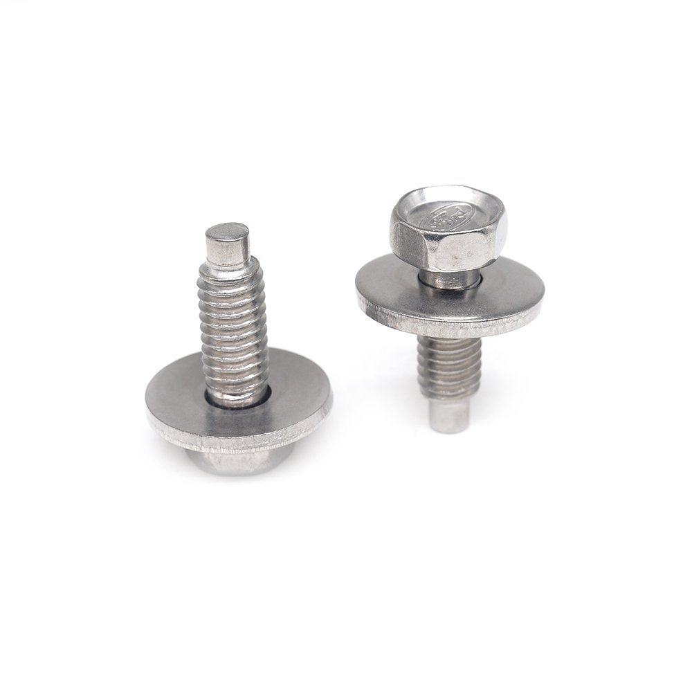 OEM factory customized high quality fasteners stainless steel bolts with washers for auto parts