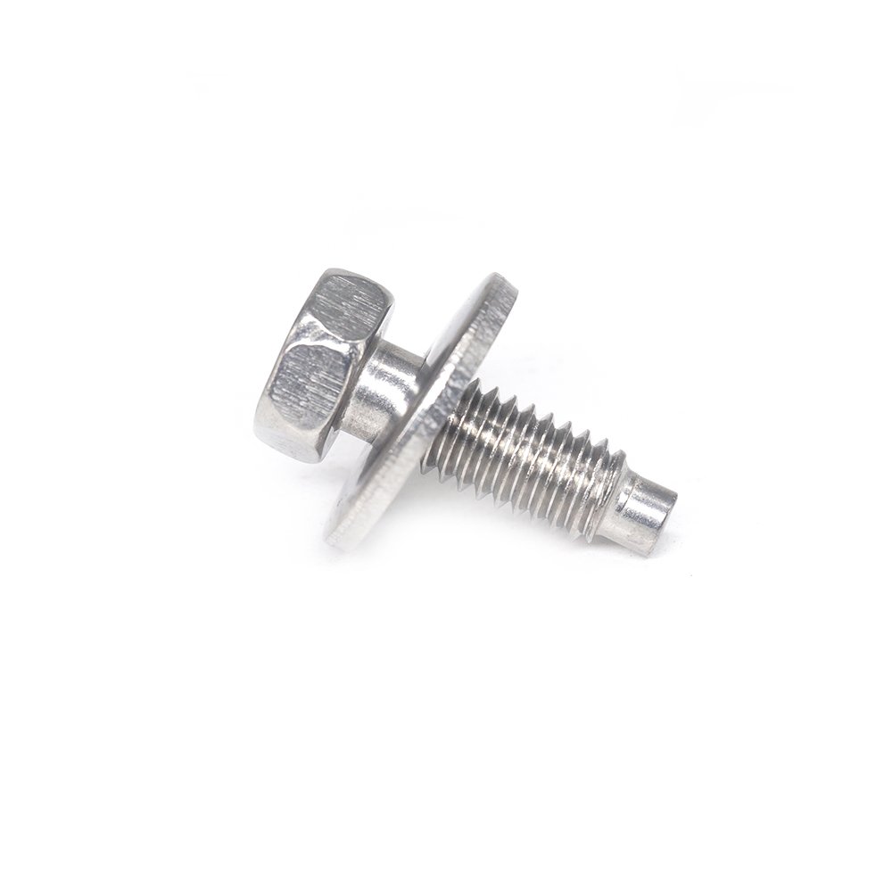 OEM factory customized high quality fasteners stainless steel bolts with washers for auto parts