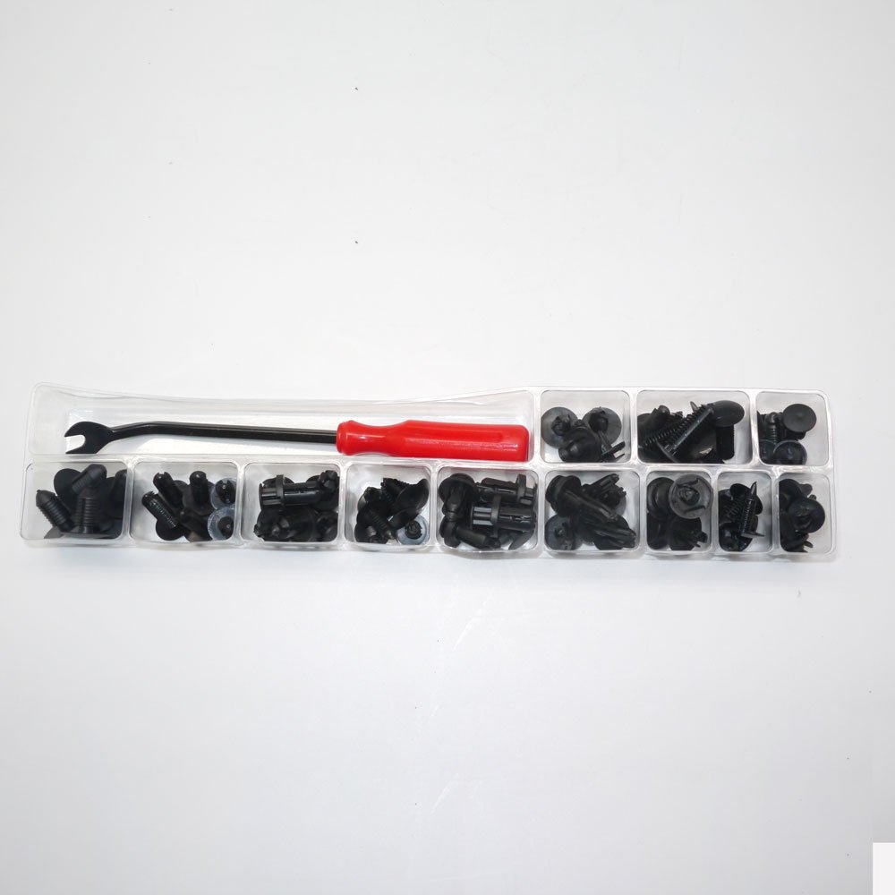 Wheelsky Auto Fastener Clip Plastic Clips Rivets Bumper Kits 72pcs Universal Push Pin Retainer Kit with Removal Tool