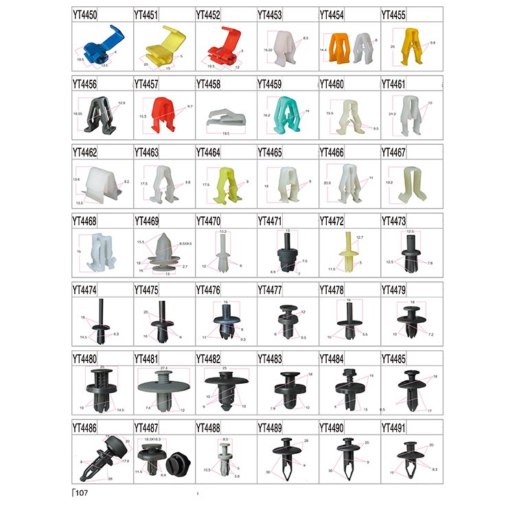 Automotive Accessories Japanese Car Clips Retainers Plastic Push Type Nylon Auto Fastener Clip