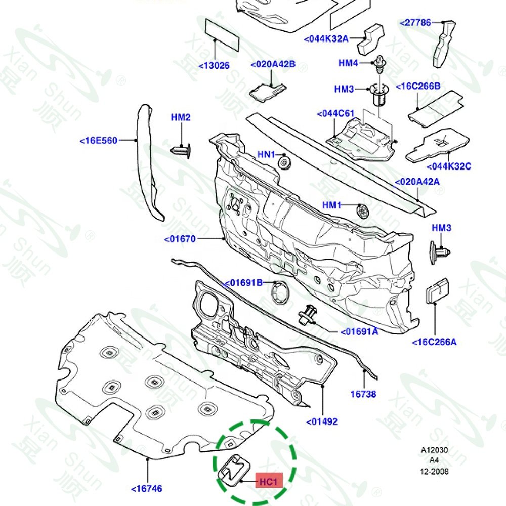 Auto Accessories C3169 Fit for Ford Focus Mondeo W709688S300 Hood Insulations Clips Hood Insulator Plastic Auto Fasteners and C