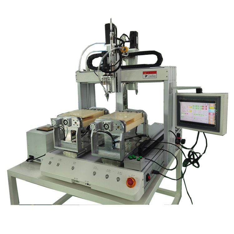 BBA Desktop XYZ Auto screw fastening Machine 2 screw driver locate back&front with PLC controller system for robotic screwing