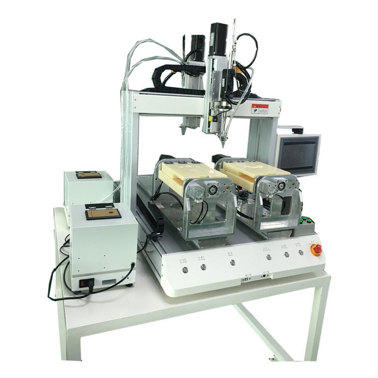 BBA Desktop XYZ Auto screw fastening Machine 2 screw driver locate back&front with PLC controller system for robotic screwing