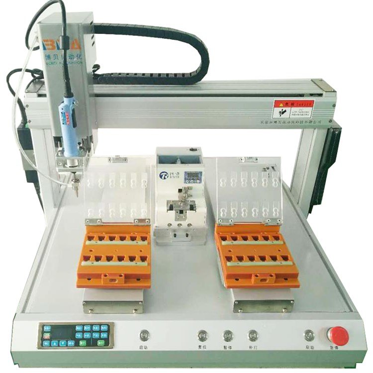 BBA Desktop XYZ Auto screw fastening Machine 2 screw driver locate back&front with PLC controller system for robotic screwing