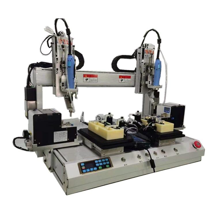 BBA Desktop XYZ Auto screw fastening Machine 2 screw driver locate back&front with PLC controller system for robotic screwing