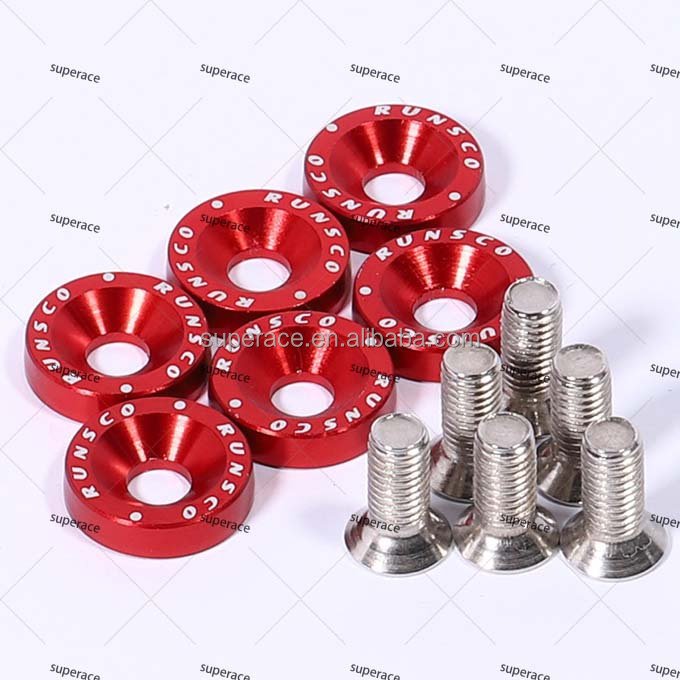 JDM Countersunk Aluminum M6 M8/Socket /Button Fender Washer Kit Fasteners for Racing Car Modification