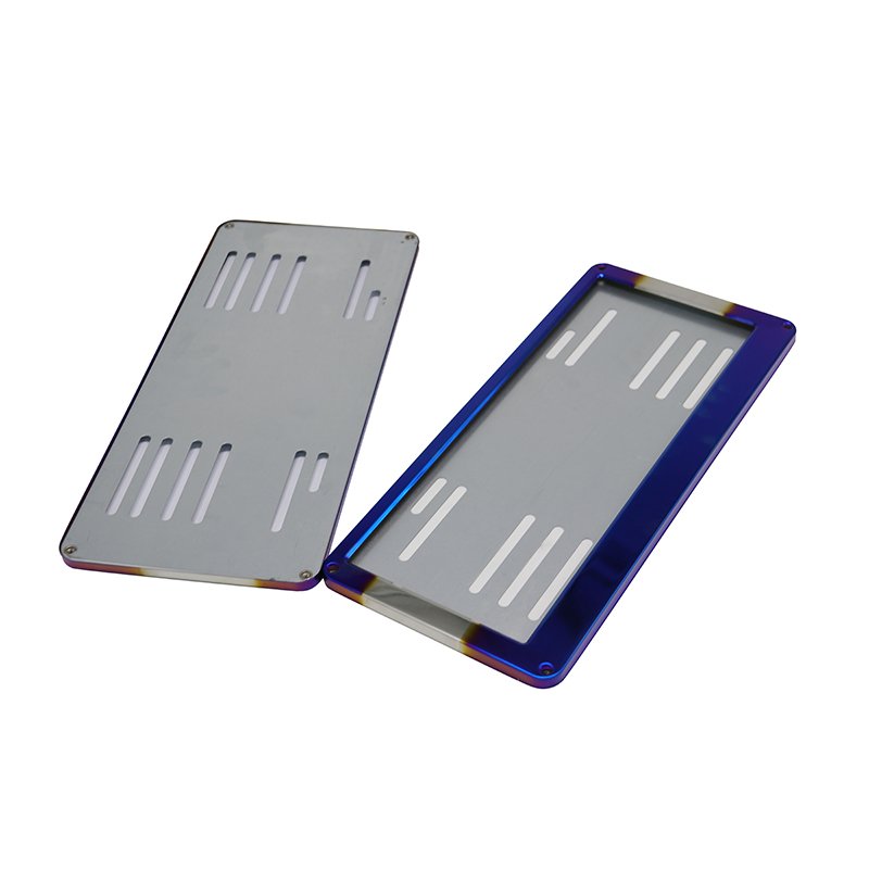 Thailand License Plate Frame, Stainless Steel Grilled Blue Modified License Plate Cover