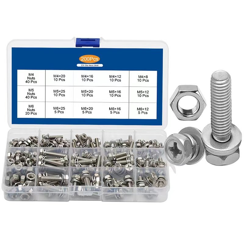 Sunpoint Wholesale Custom Stainless Steel Nut And Bolt Screw Fasteners Assortment Kit Bolts And Nuts Manufacturers