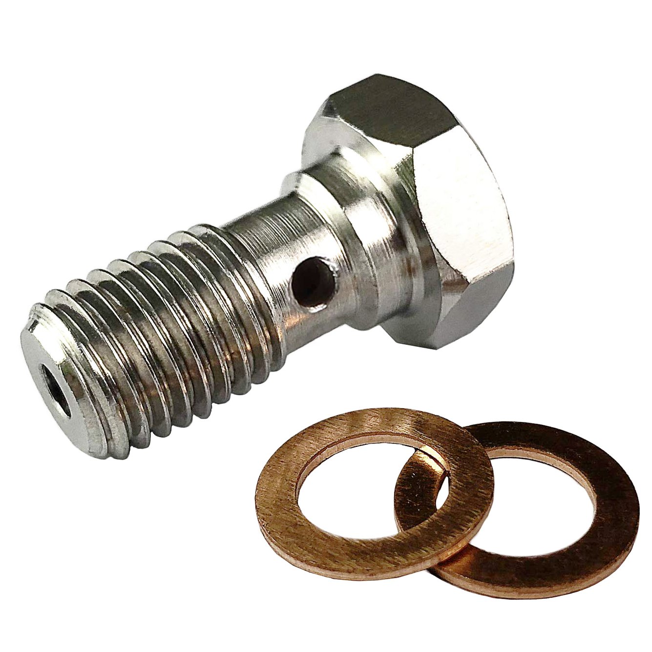 Hydraulic Fasteners 7/16 24 M14x1.5 Titanium Single Double 14mm Hex Hollow Banjo Bolt Brakes Trade Adapter M16 with Pinhole