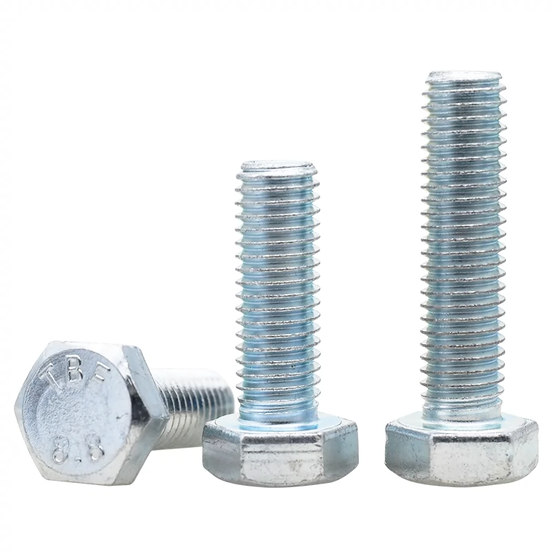 Din933 Fastener Full Thread Hexagonal Bolt 1/4" 3/8" Din 933 Hex Head Bolt Manufacturer M5 M6 x 22mm