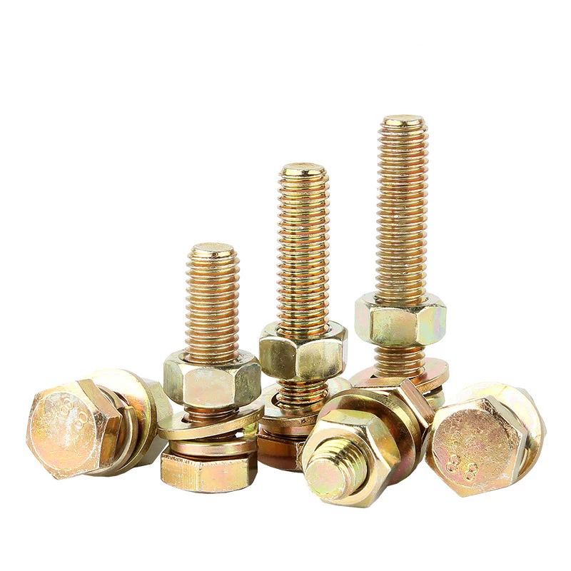 Din933 Fastener Full Thread Hexagonal Bolt 1/4" 3/8" Din 933 Hex Head Bolt Manufacturer M5 M6 x 22mm
