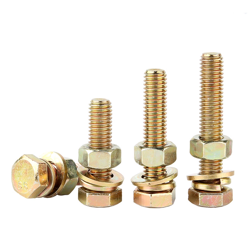 Din933 Fastener Full Thread Hexagonal Bolt 1/4" 3/8" Din 933 Hex Head Bolt Manufacturer M5 M6 x 22mm