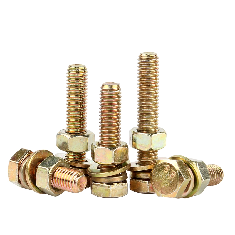 Din933 Fastener Full Thread Hexagonal Bolt 1/4" 3/8" Din 933 Hex Head Bolt Manufacturer M5 M6 x 22mm