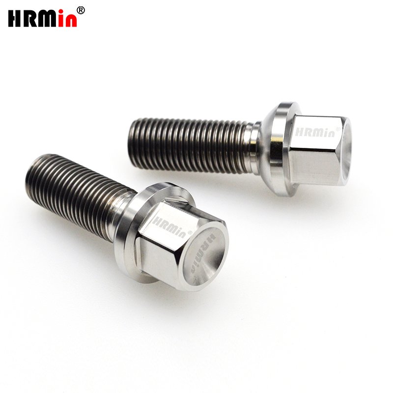 HRMin 10.9 Grade Gr.5 Titanium Ball Seat Wheel Bolt Titanium Bolts M14*1.5*28MM for Mercedes-Benz Racing Car