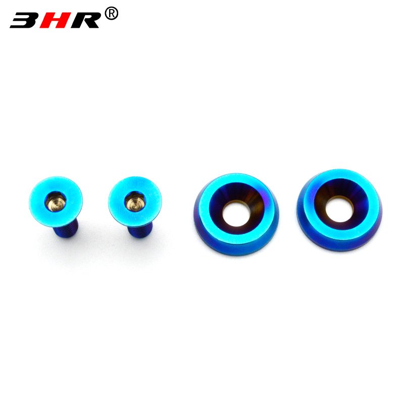 Colorful Custom Automobile Engine Bay Dress Up Kit Washers Gr.5 Titanium Alloy Ti-6Al-4V Screw M6x15mm