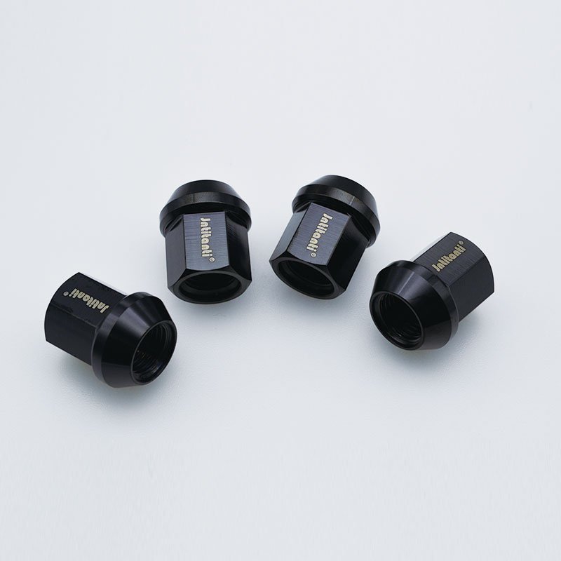 Jntitanti cone seat auto parts Gr.5 titanium car black wheel nut M12*1.25*27mm for Nissan,Greatwall,Geely,Subaru,Suzuki etc.