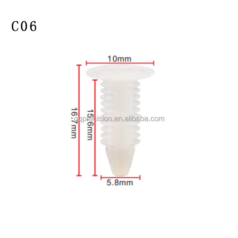 C06 Auto Plastic Rivet Car Mat Fixing Clips