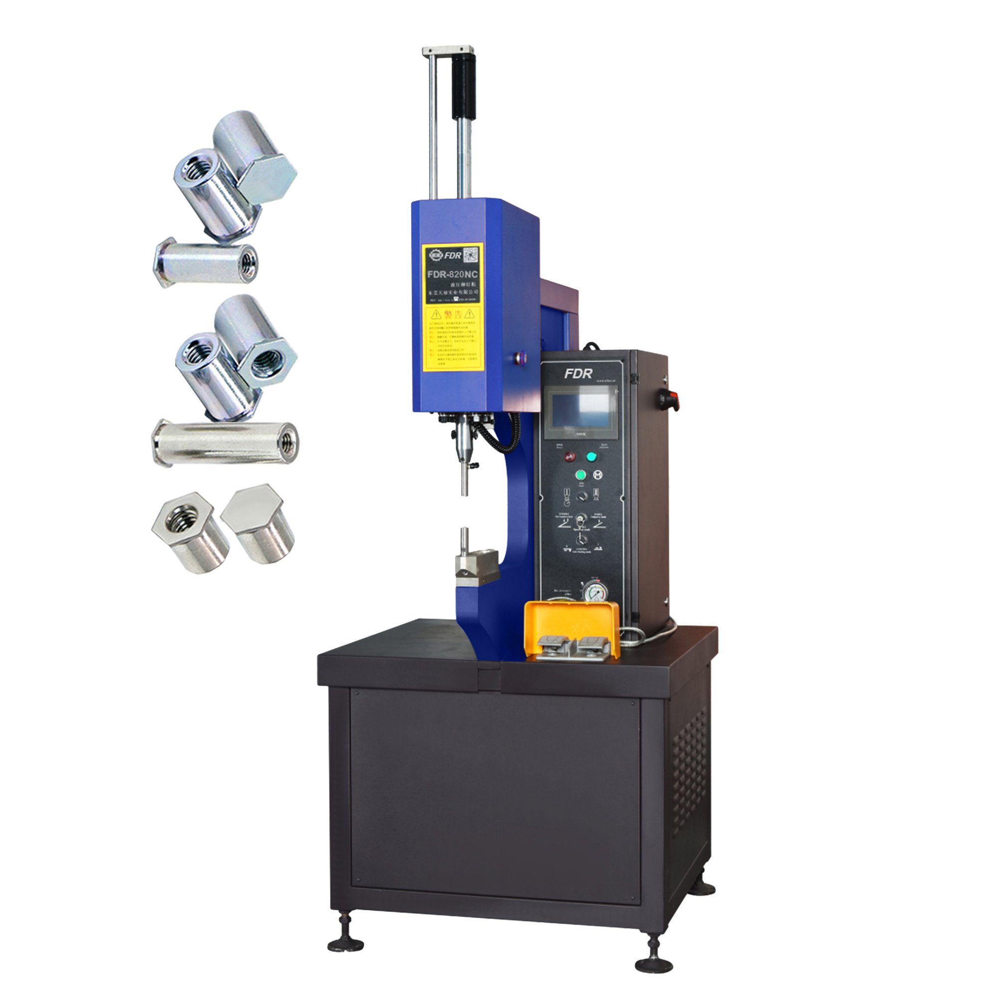 8-ton M3 to M8 Hydraulic Fastener Riveting Press, Used for the Insertion of PEM Fasteners, With 33 Standard Molds