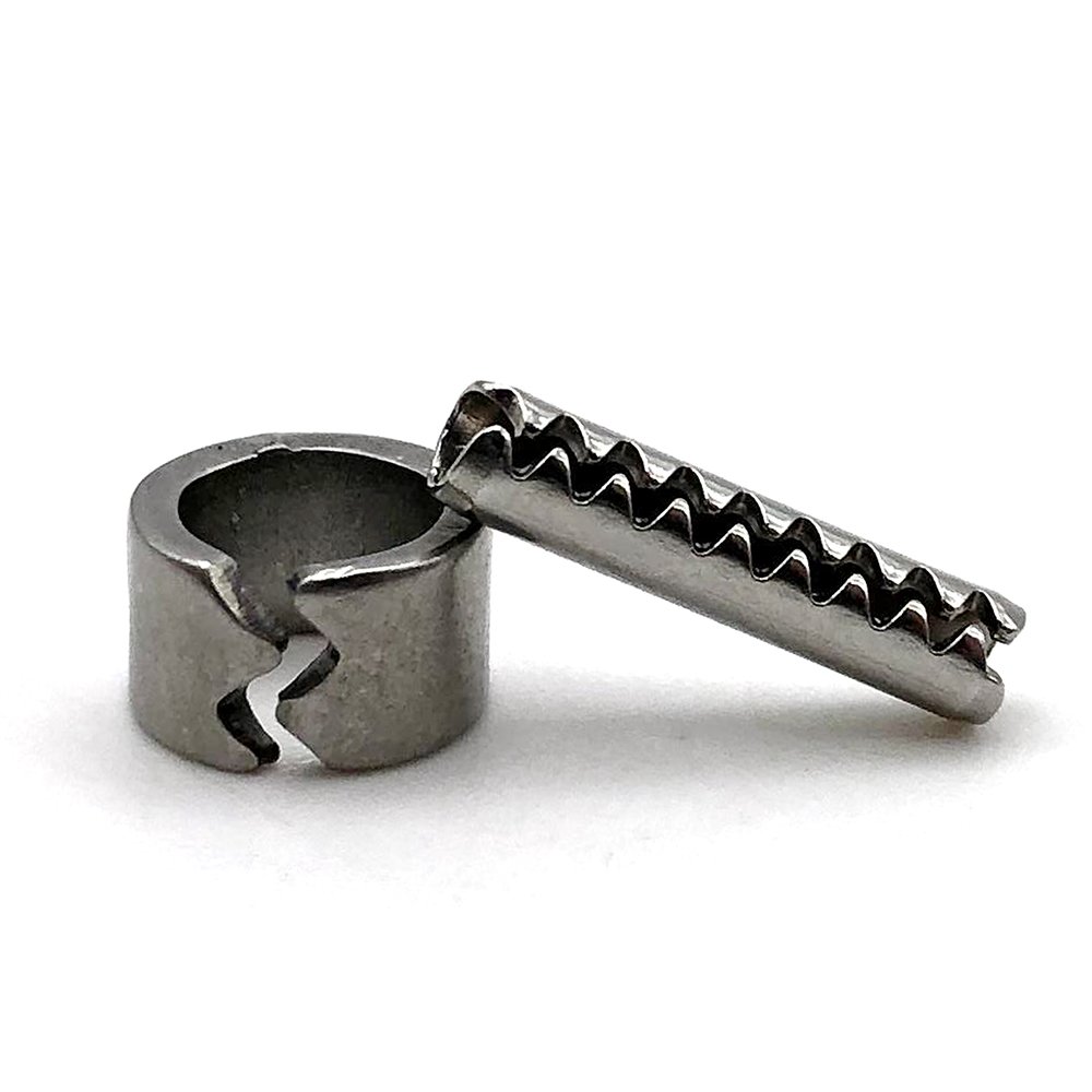 Professional Manufacturer Light Type / Heavy Type 304 Stainless Steel Tooth Slotted Spring Pin Parallel Cylindrical Pin