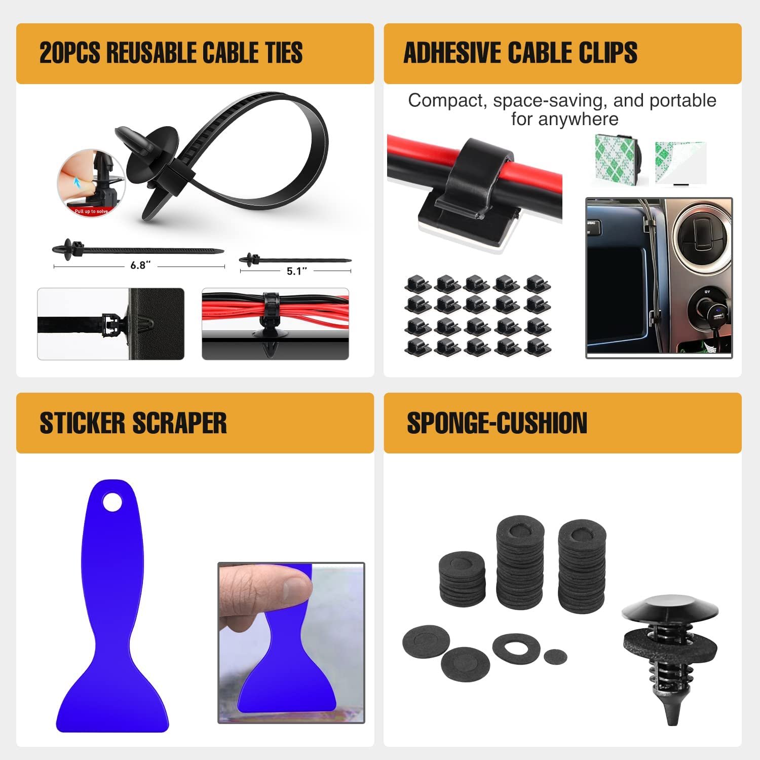 238Pcs Auto Car Trim Removal Tool Kit Car Upholstery Trim Removal Clip Plier Tool Fastener Remover Pry Tool Set for Door Panel