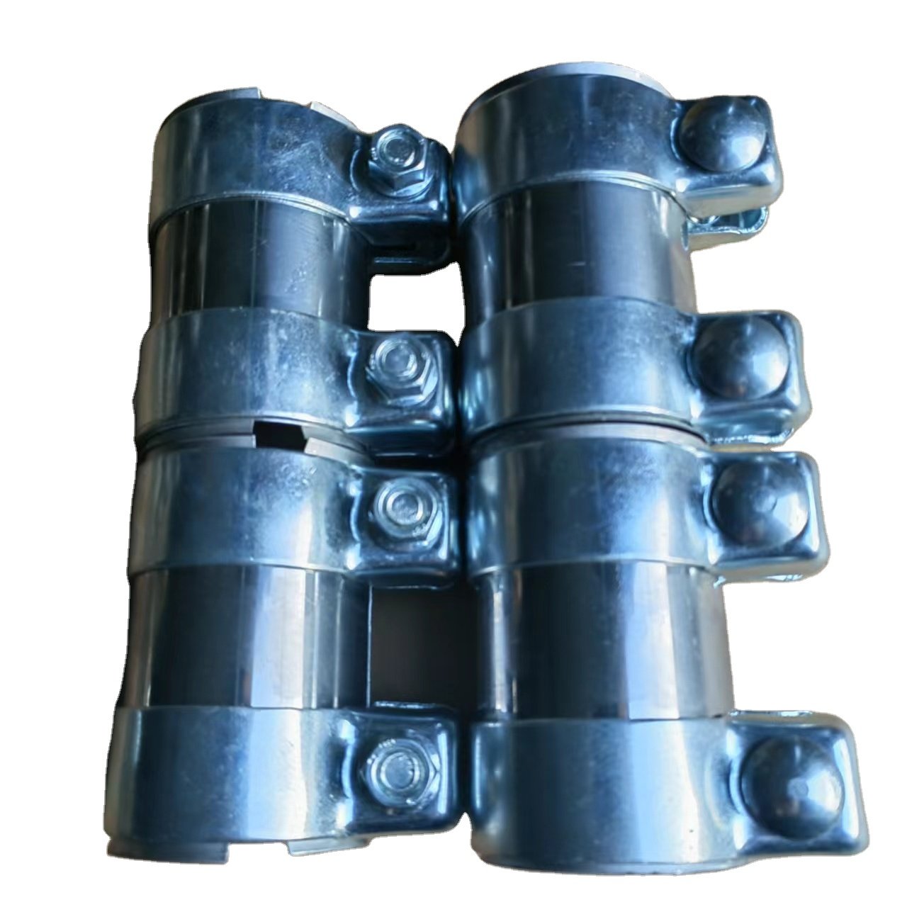 Auto Parts Heavy Duty Double Sleeve Clamp Three-layer walls Connector Joiner For Exhaust Pipe