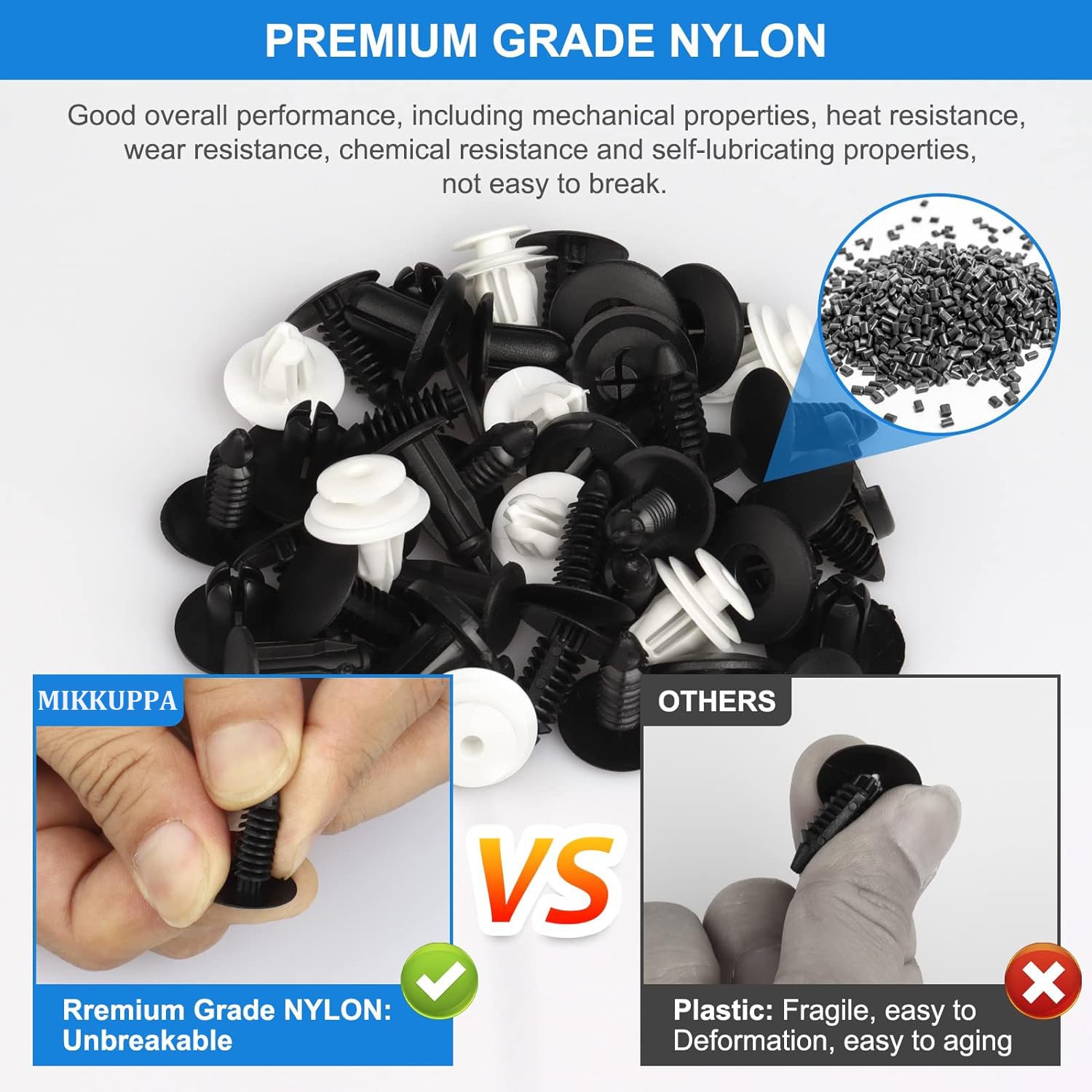 120PCS Universal Auto Plastic Car Clips & Fasteners For Bumper Push Retainer Trim Fender Door Panel Body