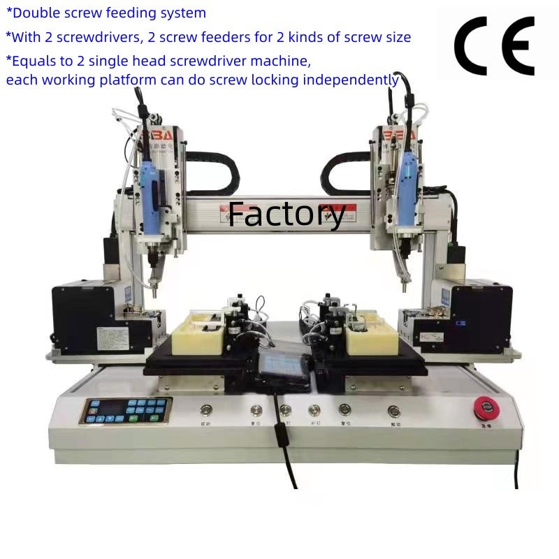 BBA bench top automatic screw fastening machine bolt nut drilling machine double screwdriver robot 6 axis screw assembly machine
