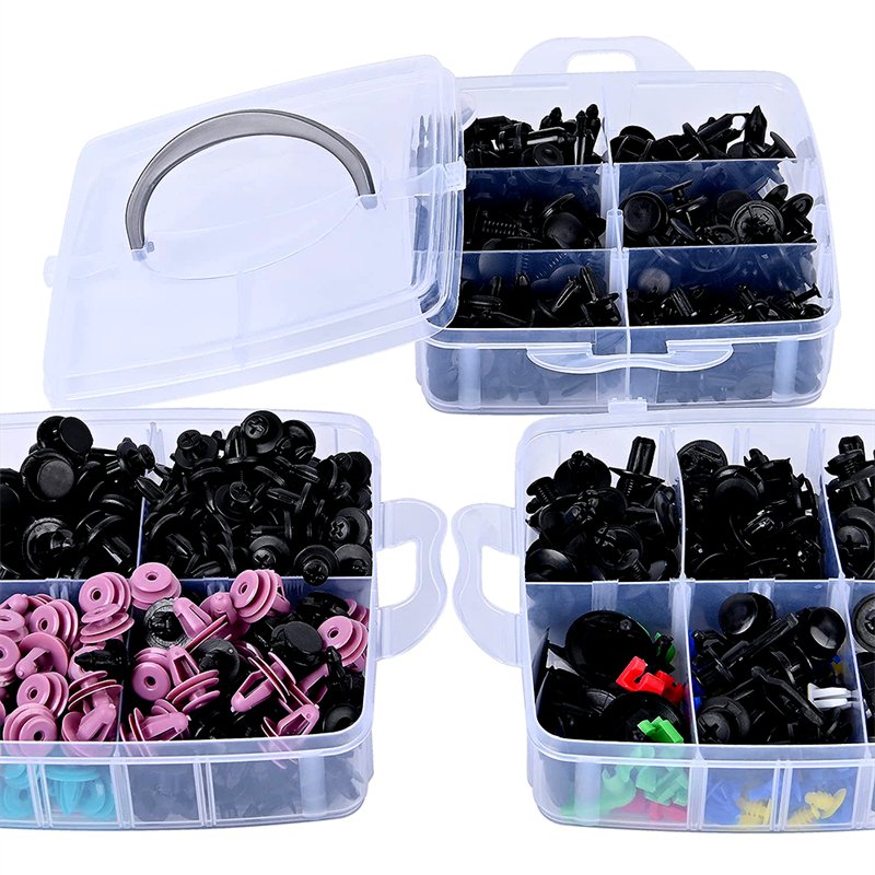 725pcs Car Fastener Clip Kit Fender Rivet Clips Auto Body Push Retainer Pin Rivet Bumper Door Trim Panel Retainer Repair