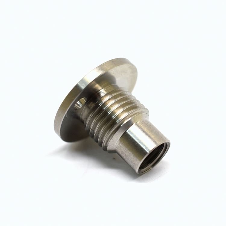 JIYAN Threaded Connector Fixing Fastener Door Lock Stainless Steel Customized CNC Turning Round Flat Head Nut CNC Accessories