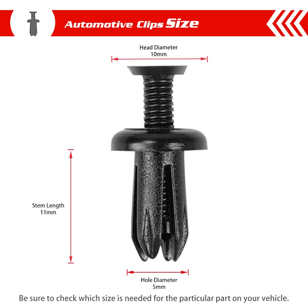 QGZ255 Auto Car Parts Nylon Rivet Door Panel Trim Fender Bumper Fastener Plastic Clips for Toyota