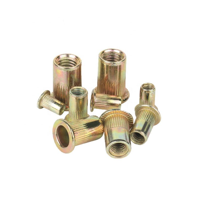 High Quality ANSI JIS Certified Carbon Steel Fastener Bolt M3 Galvanized Insert Nut Mining Application Zinc Plated Rivet Factory