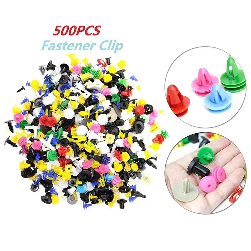 Factory 500PCS Universal Mixed Plastic Auto Bumper Retainer Kit All Types Fastener Clip Set for Car Vehicle
