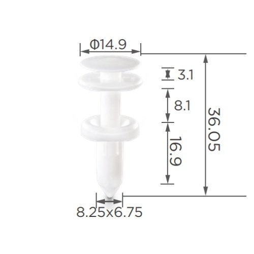 0JB015 Plastic Trim Panel Clip Auto Body Fastener Clips Car Fasteners Push Door Trim Panel Bumper Retainer Clips