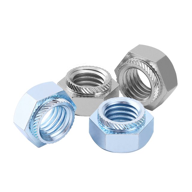 M3 Plain Rivet Hex Insert Stainless Steel Carbon Steel Zinc Plated Metal Lock Press Self Clinching Plate Twill Knurled Kalei Nut